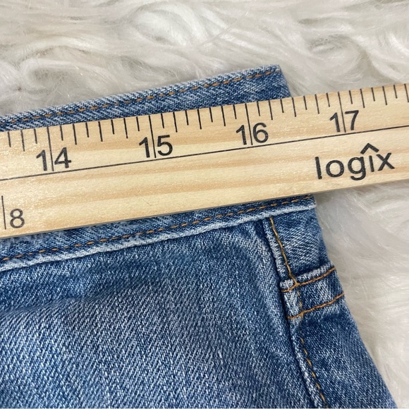 AG Adriano Jeans Ex-Boyfriend Crop Jeans Mid Rise Size 28 Light Wash Distressed - Picture 14 of 16